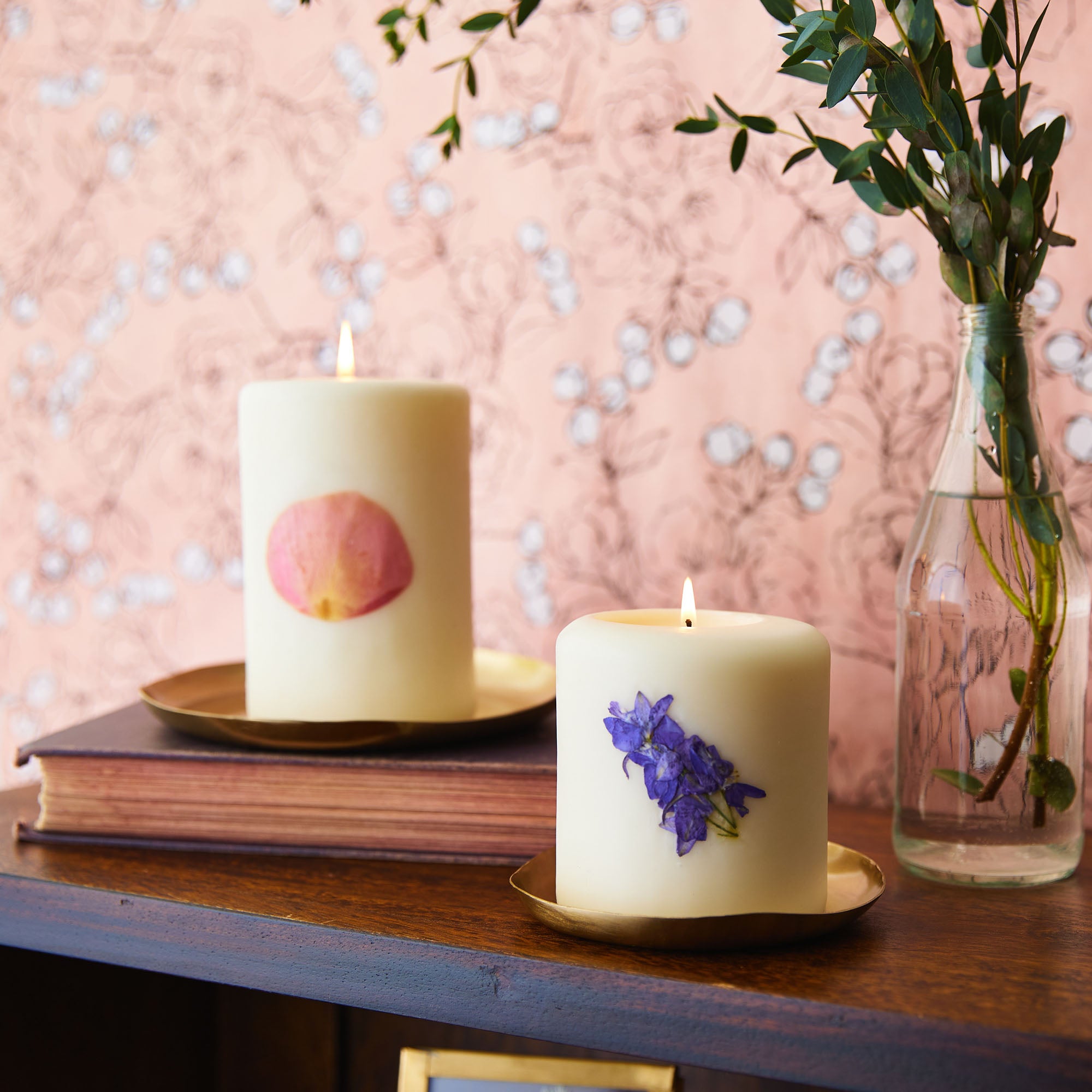 Pillar Candles Rosy Rings