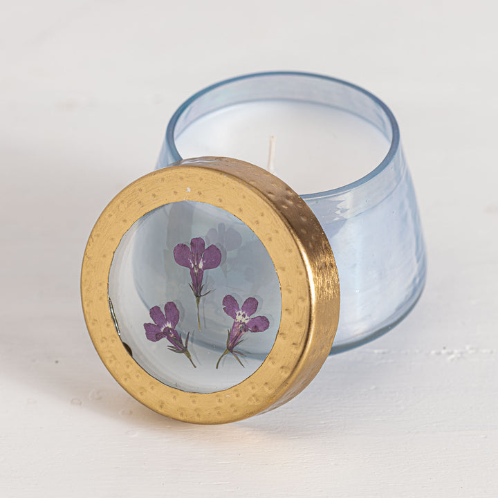 Berry Fig Small Watercolor Pressed Floral Candle-Pressed Floral Candles 1 of 4