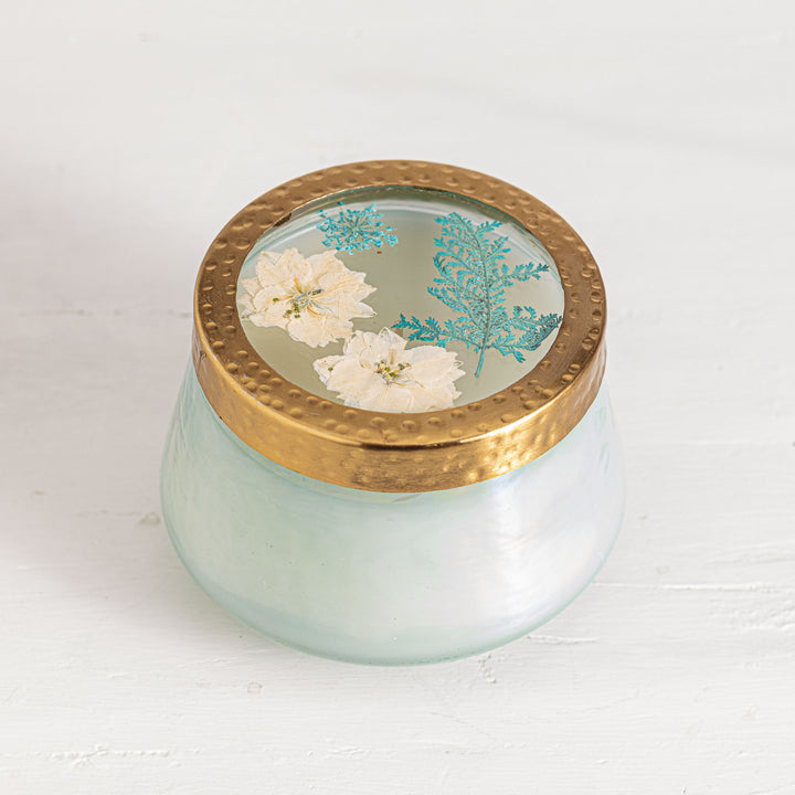 Pacific Coast Medium Watercolor Pressed Floral Candle-Pressed Floral Candles 3 of 4