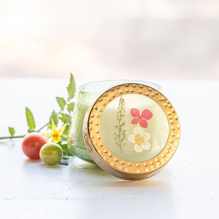 Tomato Vine Small Watercolor Pressed Floral Candle-Pressed Floral Candles 2 of 4