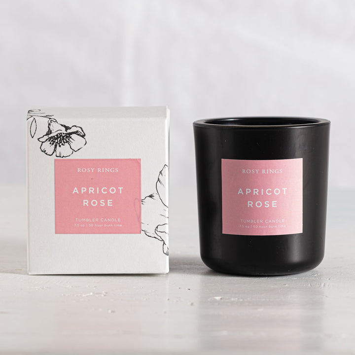 Apricot Rose Boxed Glass Tumbler Candle-Tumbler Candle 3 of 4