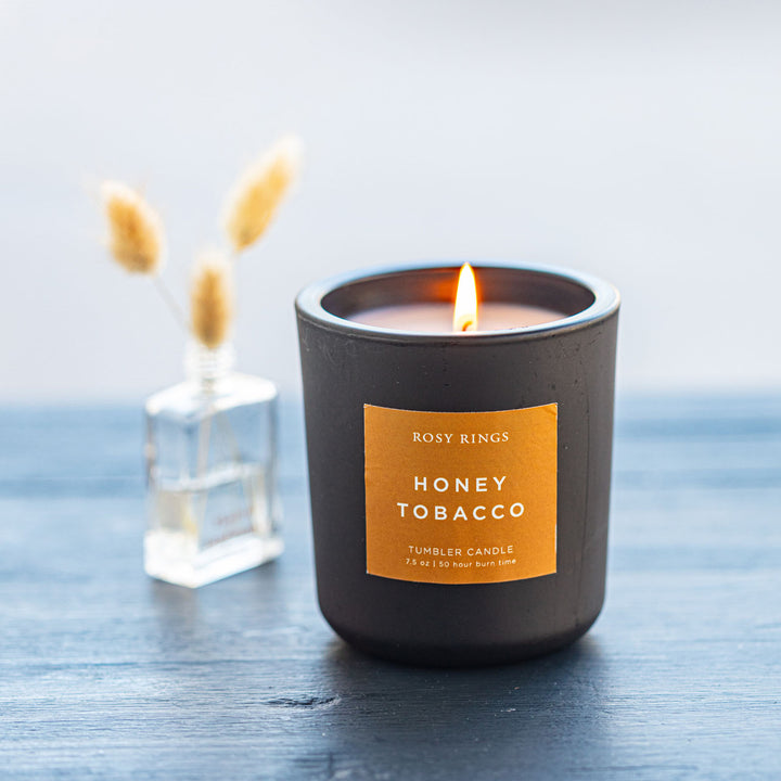 Honey Tobacco Boxed Glass Tumbler Candle-Tumbler Candle 2 of 4
