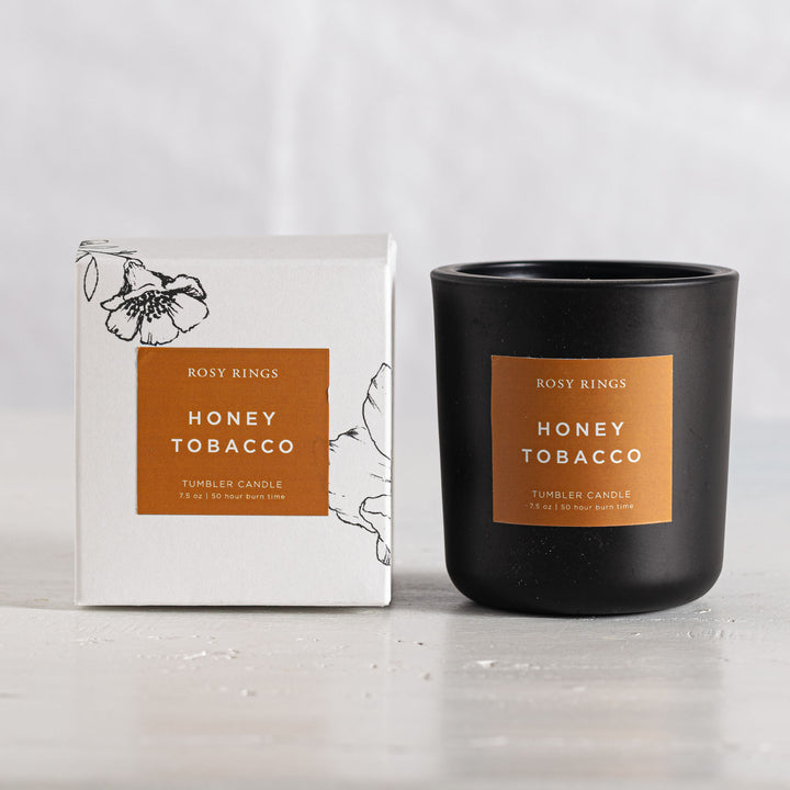Honey Tobacco Boxed Glass Tumbler Candle-Tumbler Candle 3 of 4