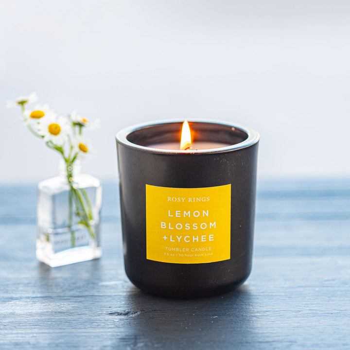 Lemon Blossom Boxed Glass Tumbler Candle-Tumbler Candle 2 of 4