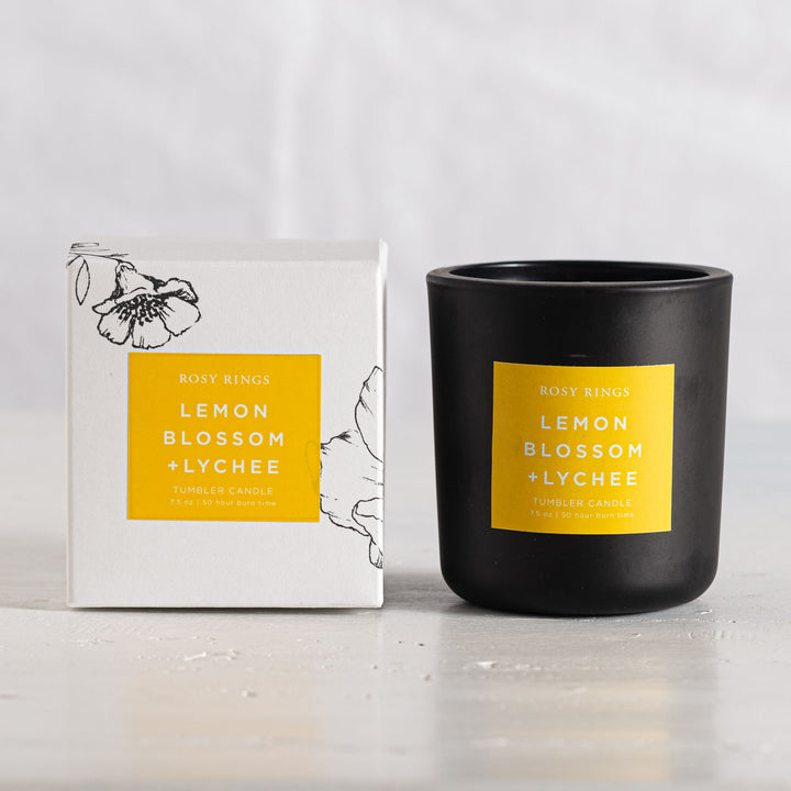 Lemon Blossom Boxed Glass Tumbler Candle-Tumbler Candle 3 of 4
