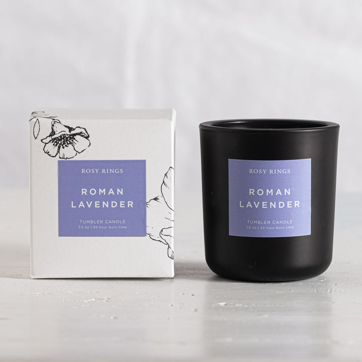 Roman Lavender Boxed Glass Tumbler Candle-Tumbler Candle 3 of 4