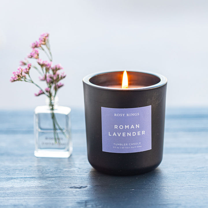 Roman Lavender Boxed Glass Tumbler Candle-Tumbler Candle 2 of 4