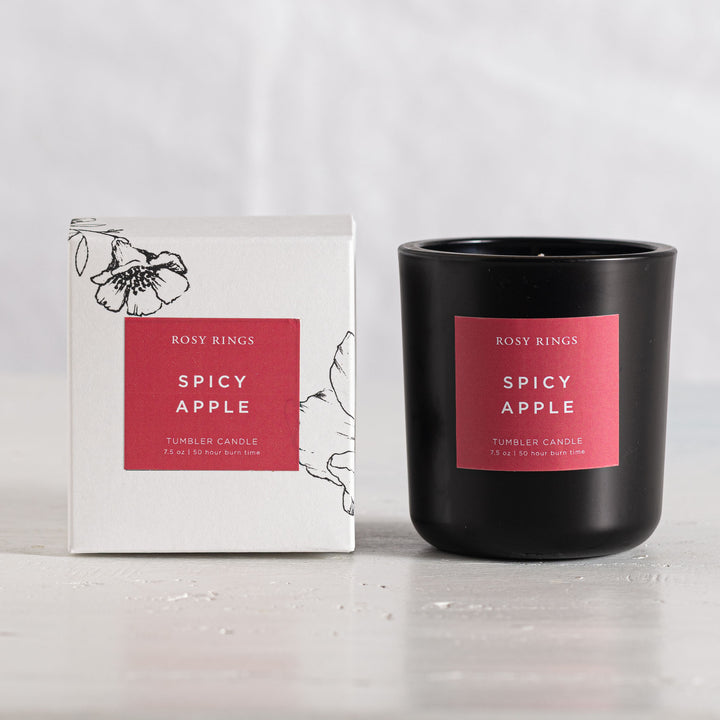 Spicy Apple Boxed Glass Tumbler Candle-Tumbler Candle 3 of 4