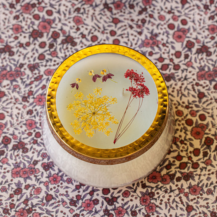 Spicy Apple Large Pressed Floral Candle-Pressed Floral Candles 2 of 5