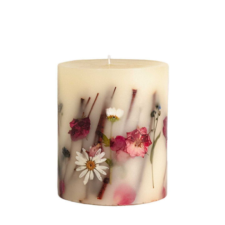 Apricot Rose Small Round Botanical Candle-Small Botanical Candle 1 of 4