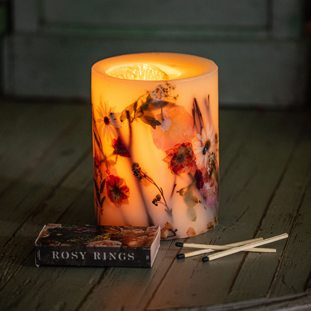 Apricot Rose Medium Round Botanical Candle-Medium Botanical Candle