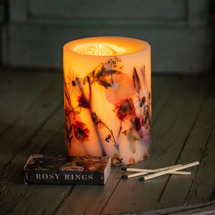 Apricot Rose Medium Round Botanical Candle-Medium Botanical Candle 2 of 5