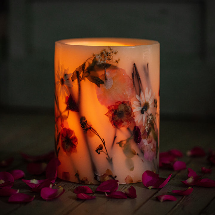 Apricot Rose Medium Round Botanical Candle-Medium Botanical Candle 4 of 5
