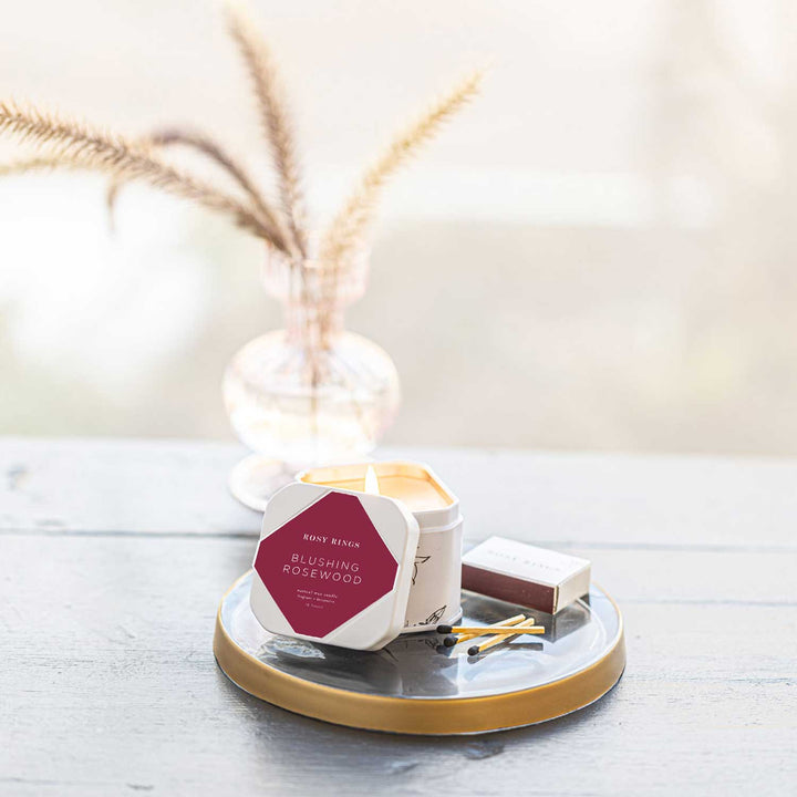 Blushing Rosewood Travel Tin-Travel Tin Candle 2 of 4