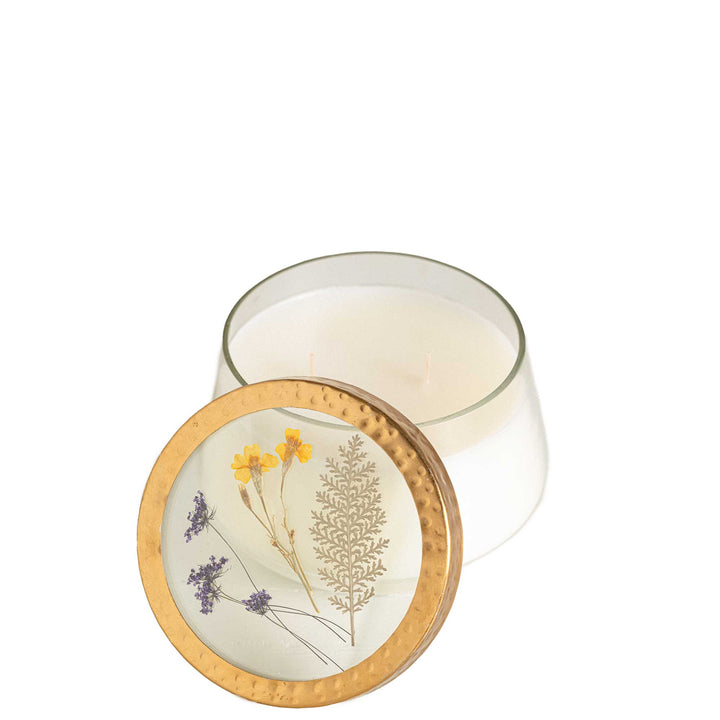 Roman Lavender Large Pressed Floral Candle-Pressed Floral Candles 1 of 3