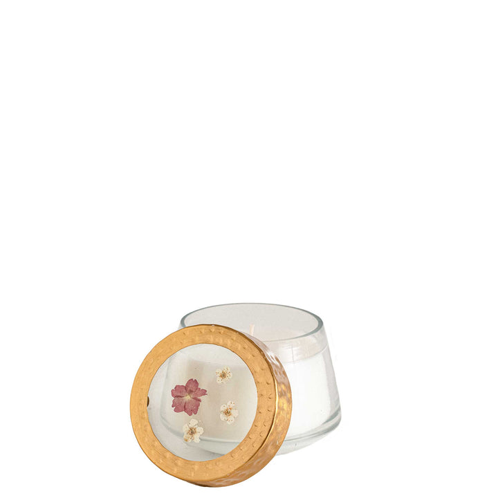 Red Currant + Cranberry Small Pressed Floral Candle-Pressed Floral Candles 1 of 7