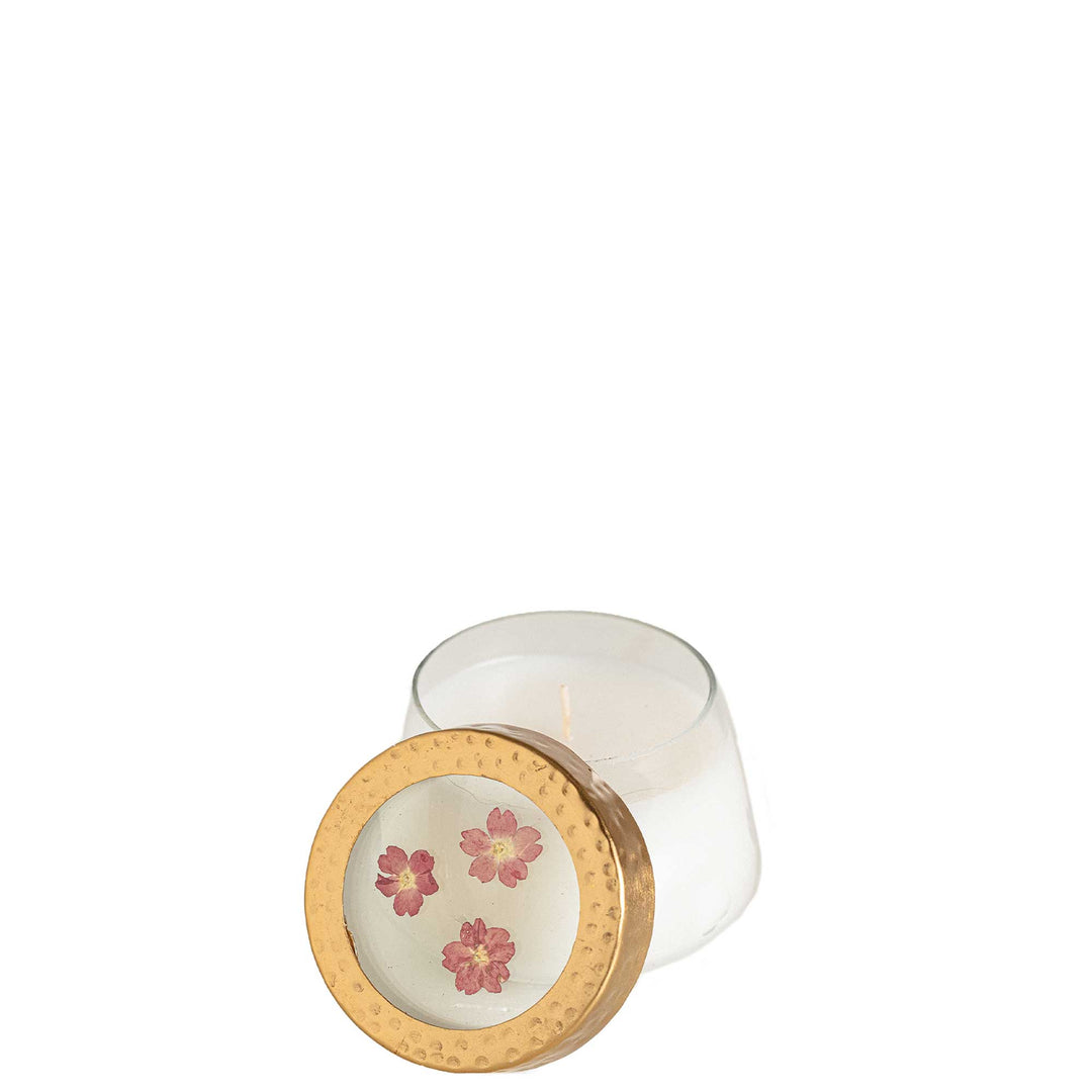 Spicy Apple Small Pressed Floral Candle-Pressed Floral Candles