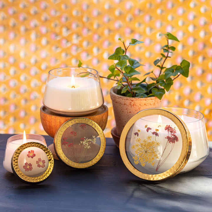 Spicy Apple Large Pressed Floral Candle-Pressed Floral Candles 4 of 5