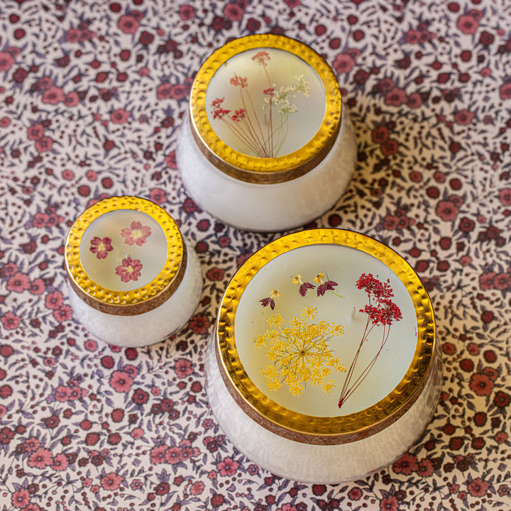 Spicy Apple Large Pressed Floral Candle-Pressed Floral Candles 3 of 5