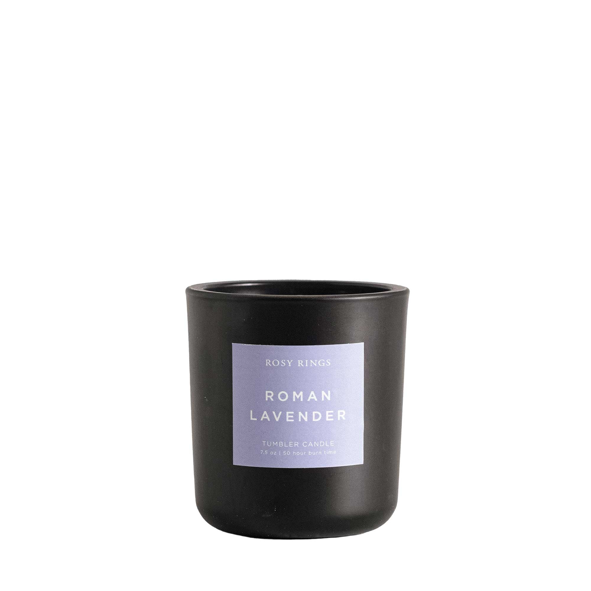Rosy Rings, Roman Lavender Small Round Botanical Candle
