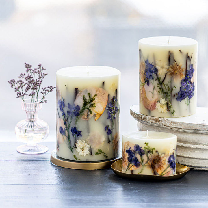 Vanilla Rain Medium Round Botanical Candle-Medium Botanical Candle 2 of 4
