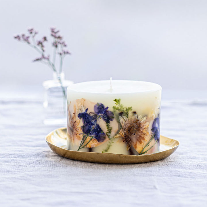 Vanilla Rain Petite Oval Botanical Candle-Petite Botanical Candle 1 of 4
