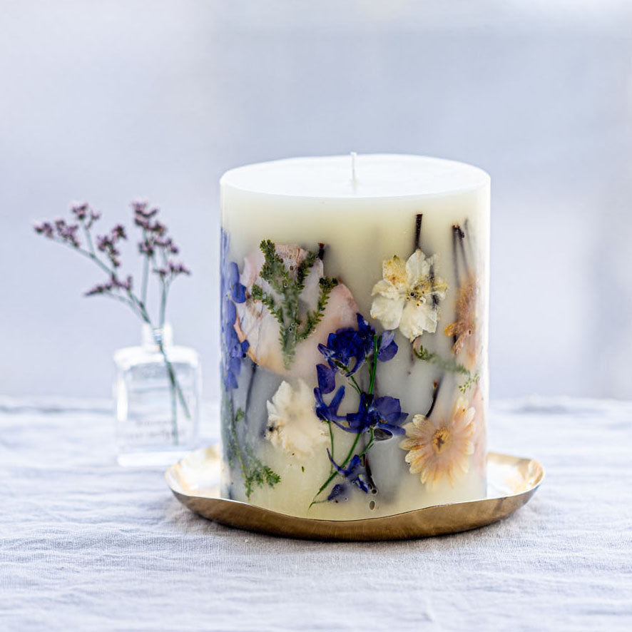 Vanilla Rain Small Round Botanical Candle-Small Botanical Candle