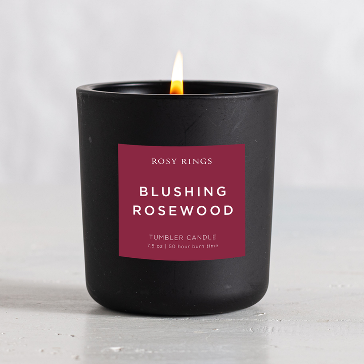 Blushing Rosewood Boxed Glass Tumbler Candle-Tumbler Candle 3 of 3