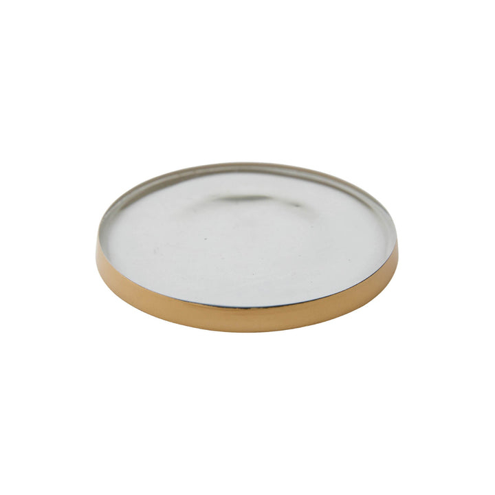 5.5" Gilded Glass Coaster for Small Round Botanical Candles-Candle Plate 6 of 7