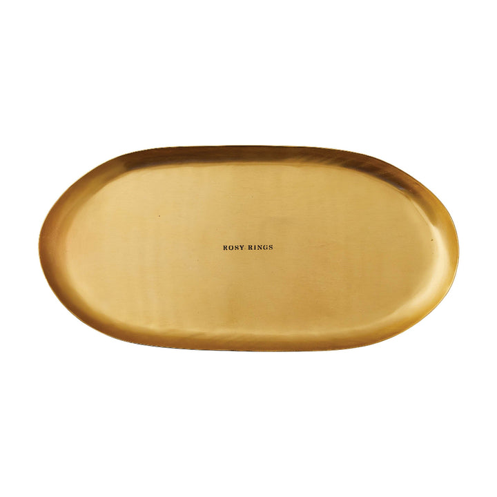 Brick Oval Gold Candle Plate-Candle Plate 1 of 6
