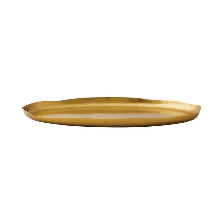 Large Oval Gold Candle Plate-Candle Plate 1 of 5