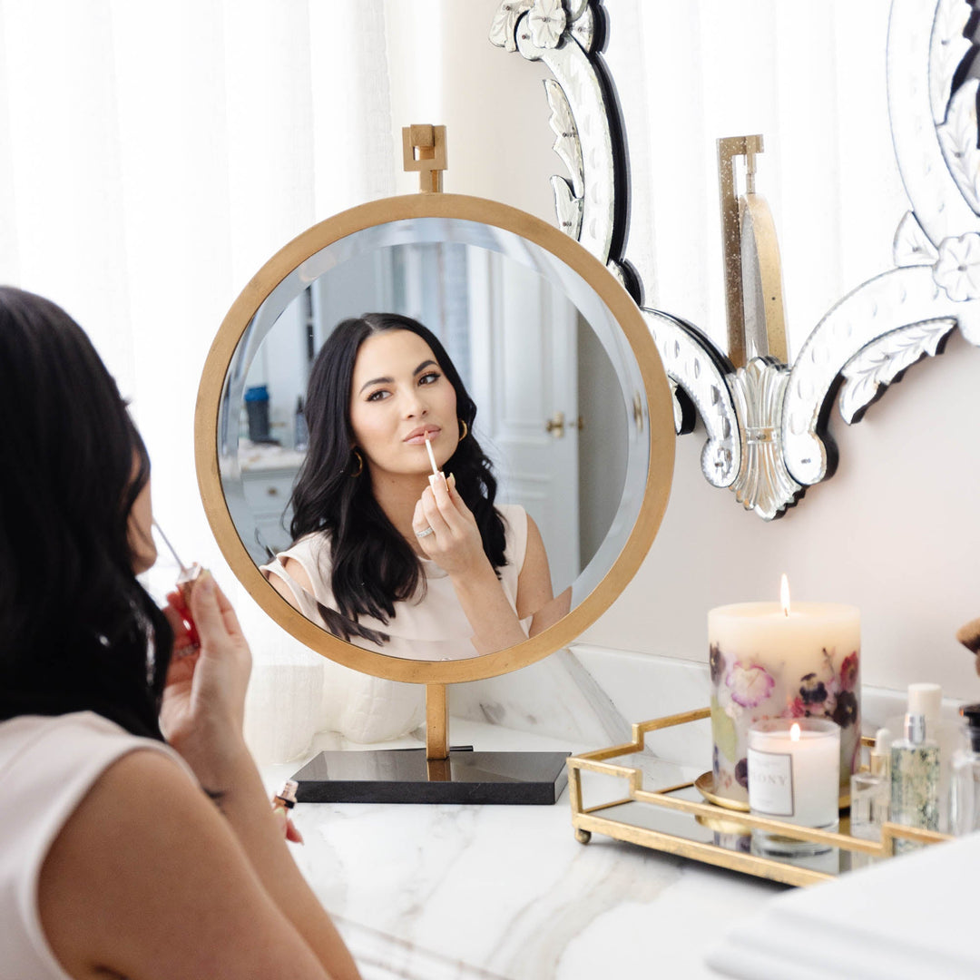 Rachel Parcell + Rosy Rings Peony Medium Round Botanical Candle-