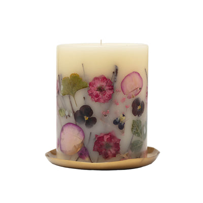 Rachel Parcell + Rosy Rings Peony Medium Round Botanical Candle