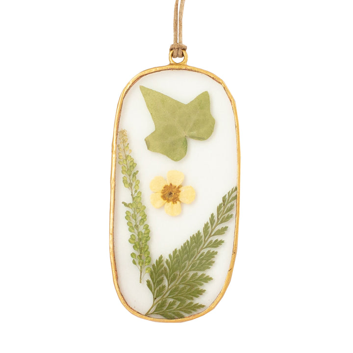 Buttercup Squoval Pressed Floral Pendant-Pressed Floral - Pendant 1 of 3