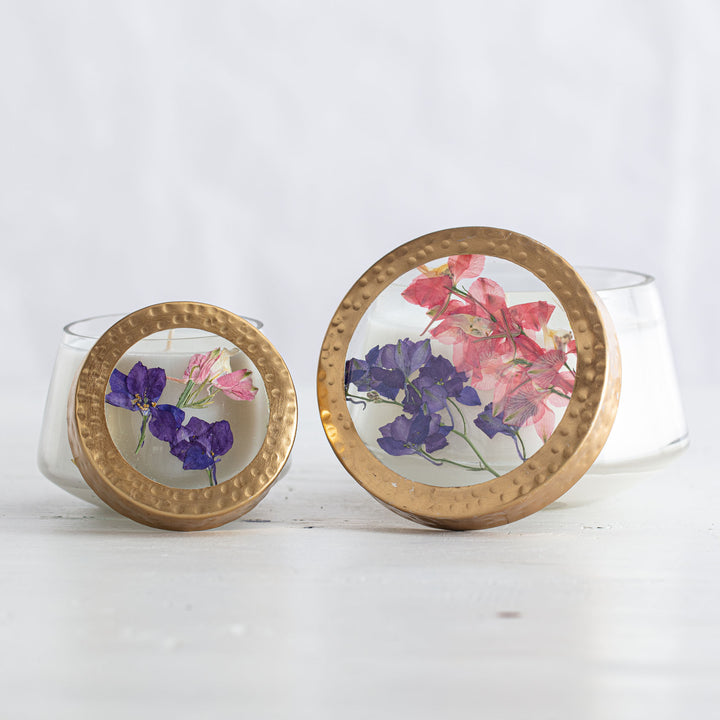 Roman Lavender Small Pressed Floral Candle-Pressed Floral Candles 4 of 8