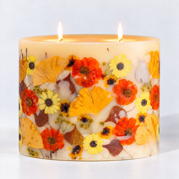 Centerpiece Botanical Candle - Honey Tobacco-Oval Botanical Plate 1 of 6