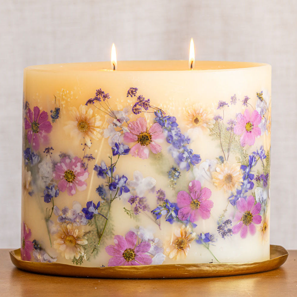 Centerpiece Botanical Candle - Roman Lavender-Candles