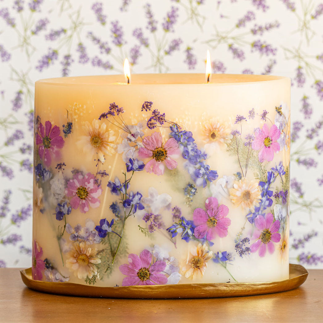 Centerpiece Botanical Candle - Roman Lavender-Candles
