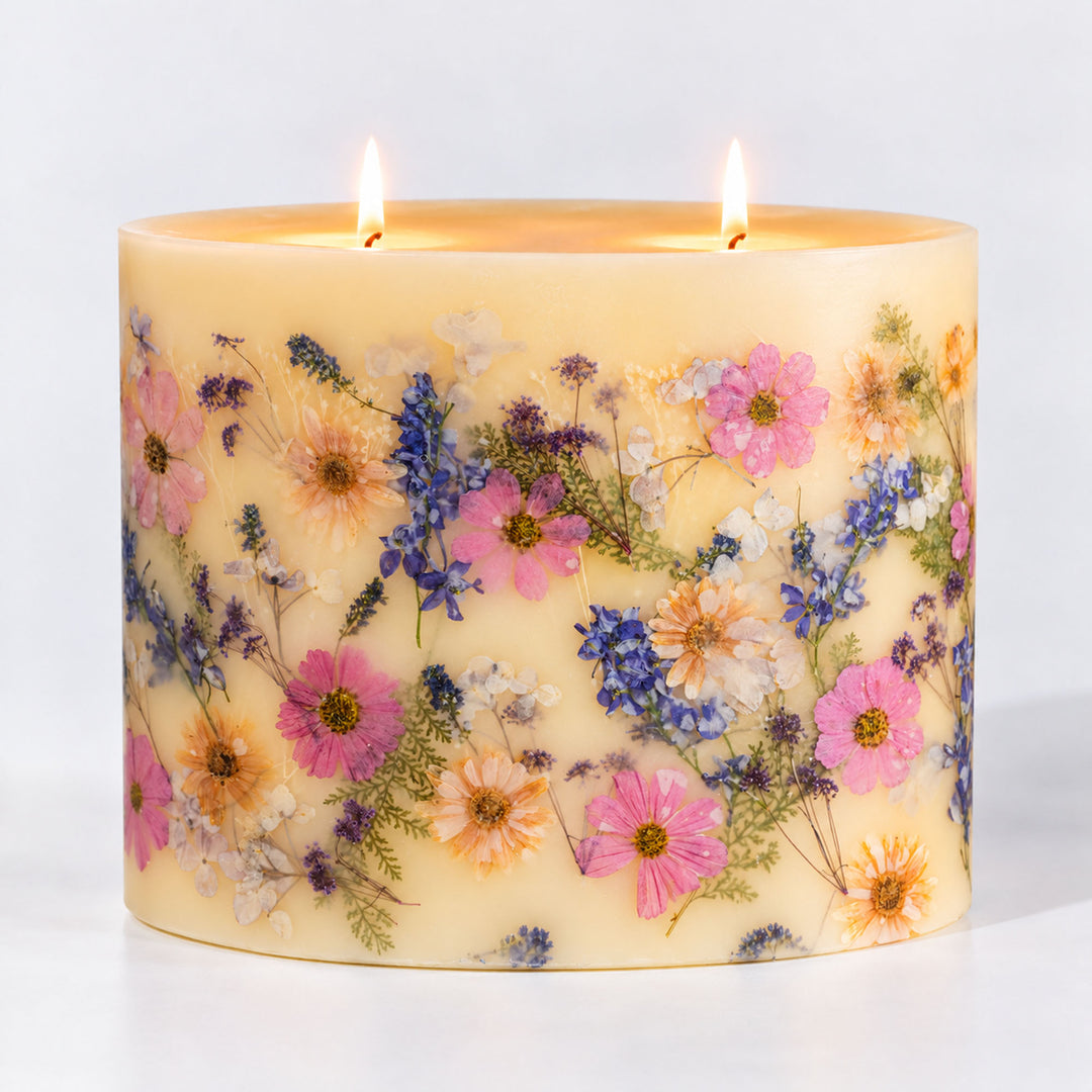Centerpiece Botanical Candle - Roman Lavender-Candles