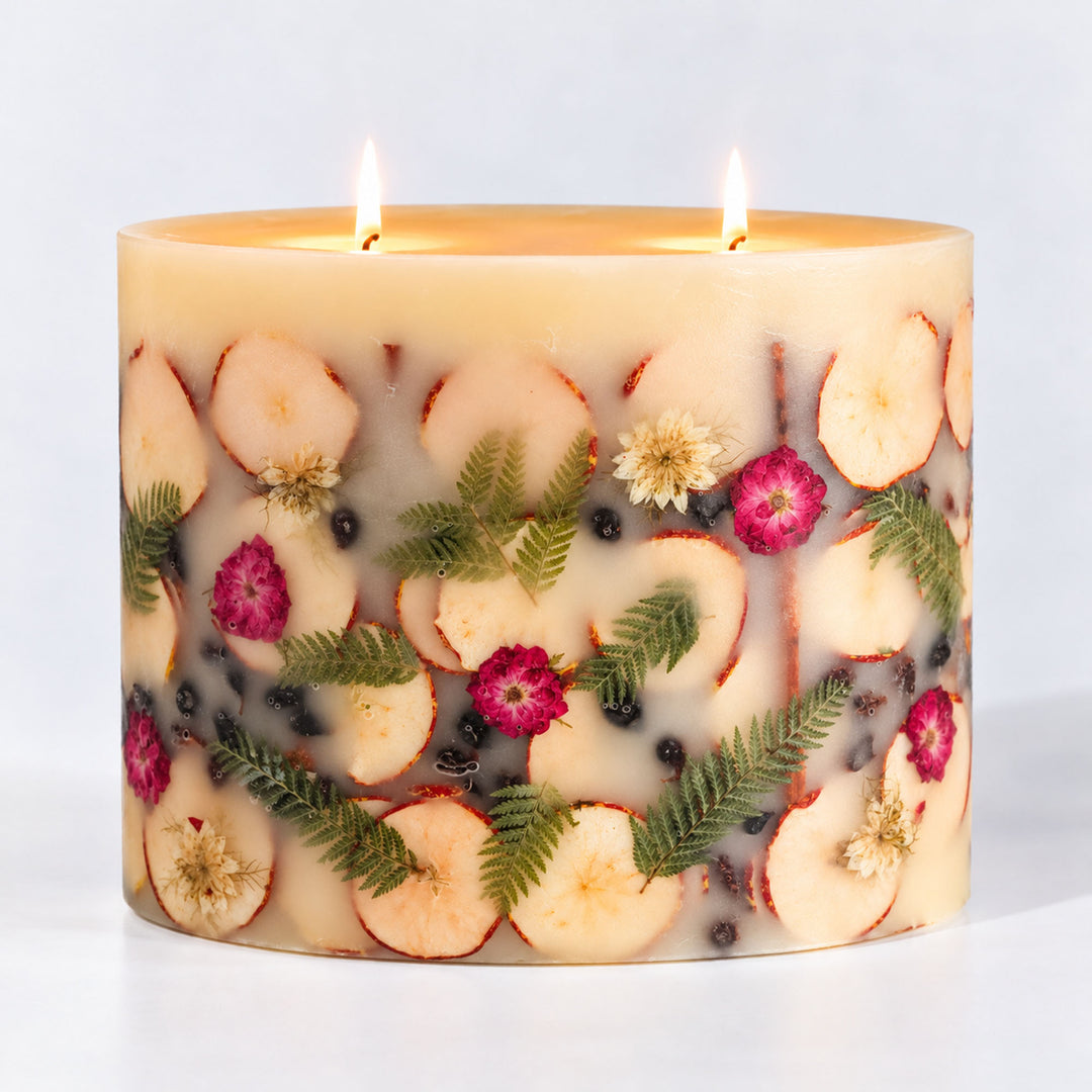 Centerpiece Botanical Candle - Spicy Apple-Oval Botanical Plate