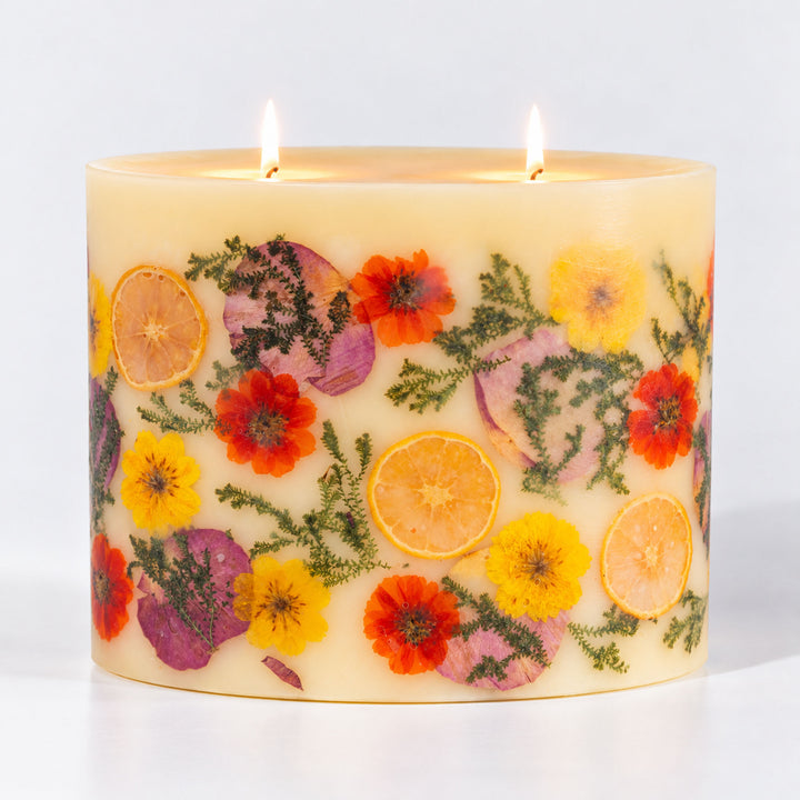 Centerpiece Botanical Candle - Sugared Citrus-Oval Botanical Plate 1 of 7
