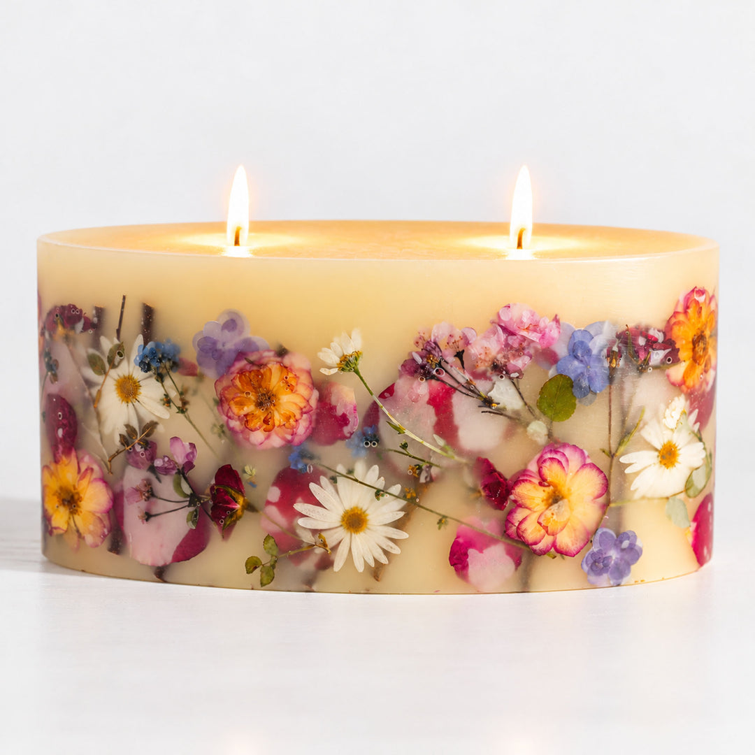 Statement Botanical Candle - Apricot Rose-Candles