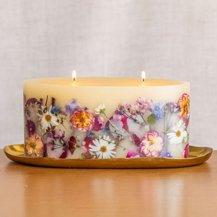 Statement Botanical Candle - Apricot Rose-Candles 2 of 4
