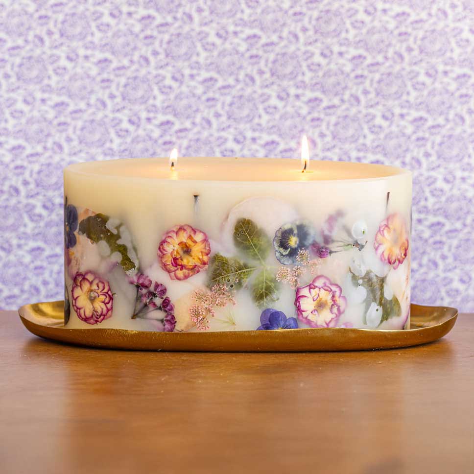 Statement Botanical Candle - Blushing Rosewood-Brick Botanical Candle