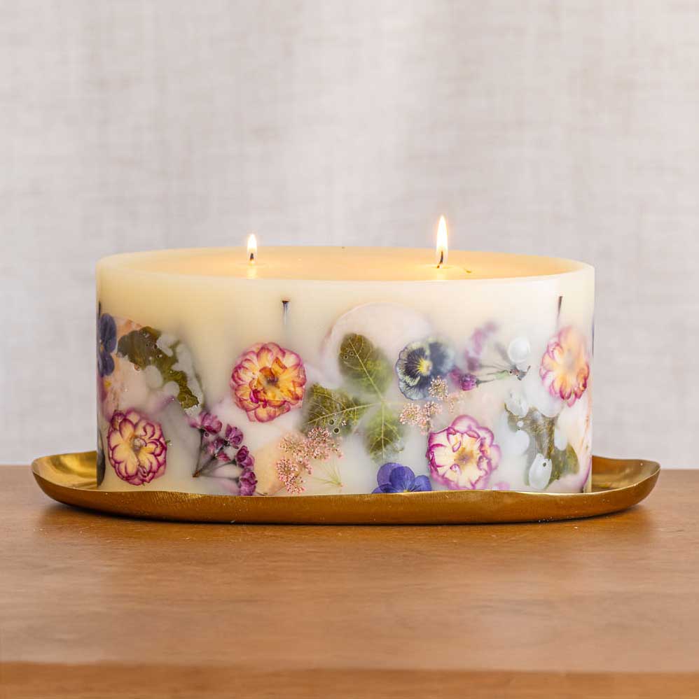 Statement Botanical Candle - Blushing Rosewood-Brick Botanical Candle