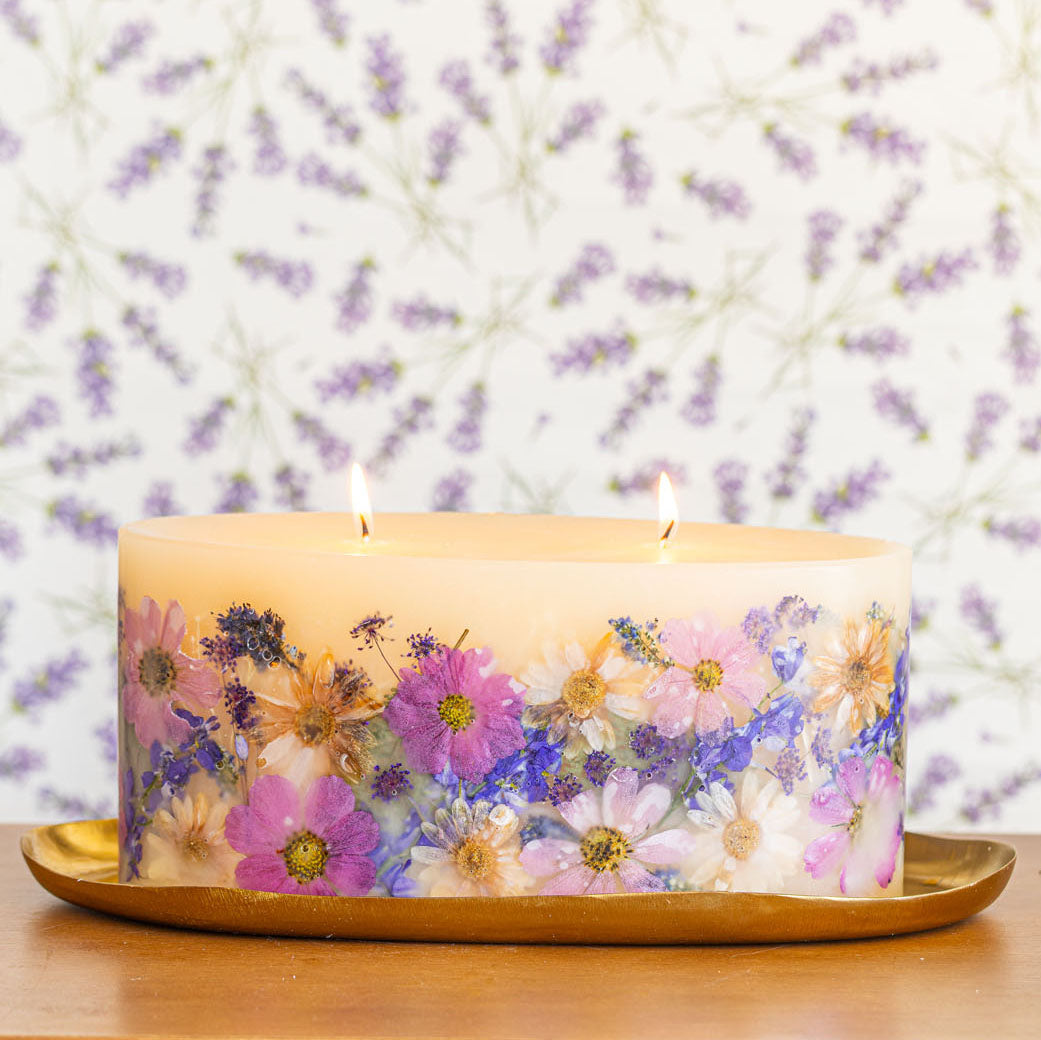 Statement Botanical Candle - Roman Lavender-Candles