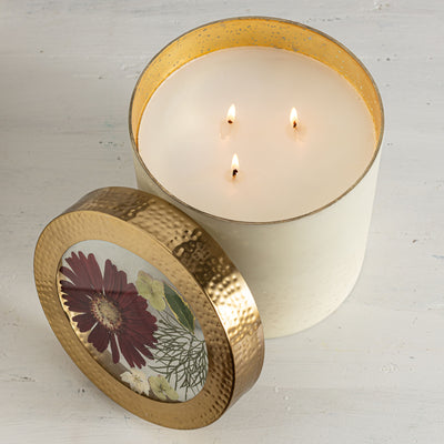Citrus Garland XL Mercury Glass Candle