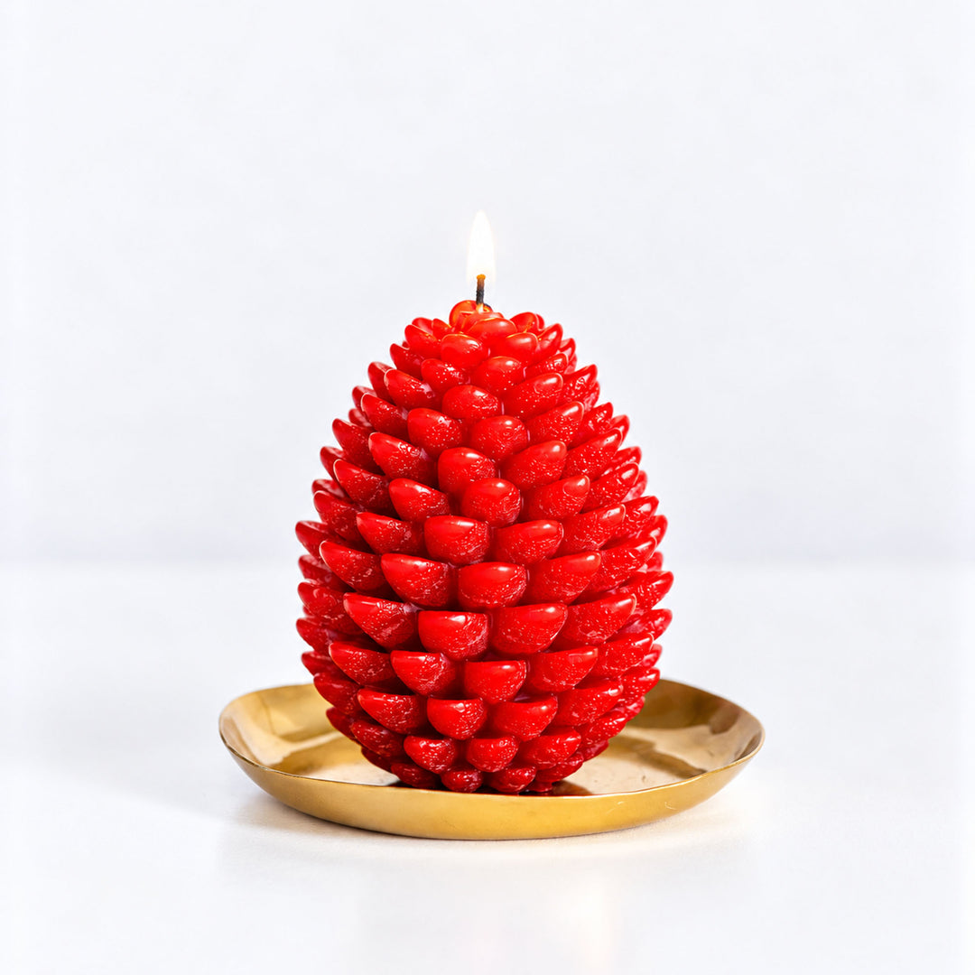 Signature Sculpted Pinecone Candle - Spicy Apple-Candles