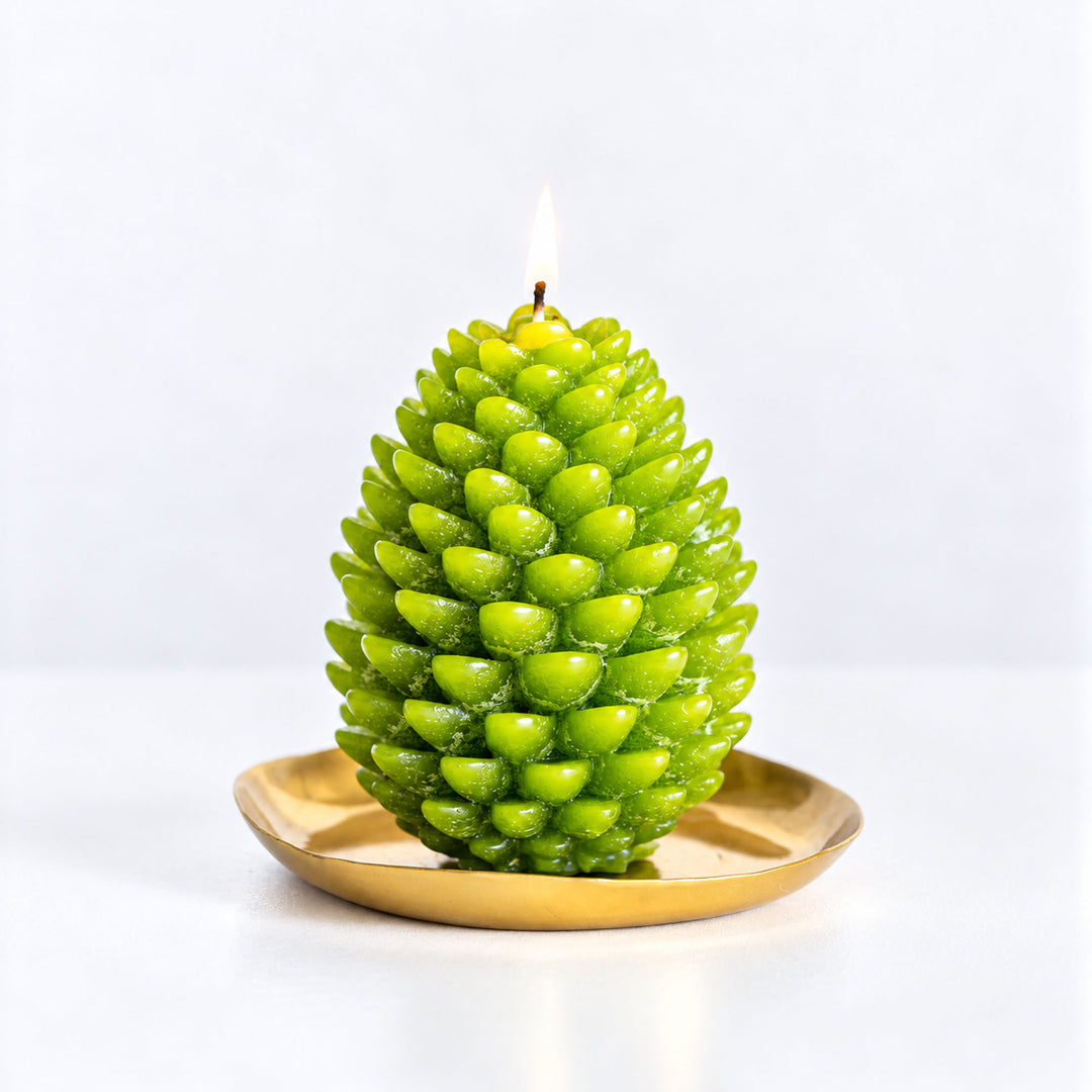 Signature Sculpted Pinecone Candle - Winterberry Frost-Candles