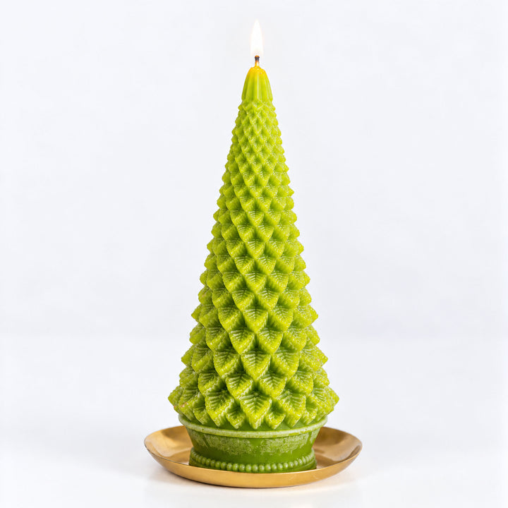 Signature Sculpted Tree Candle - Winterberry Frost-Candles 1 of 8